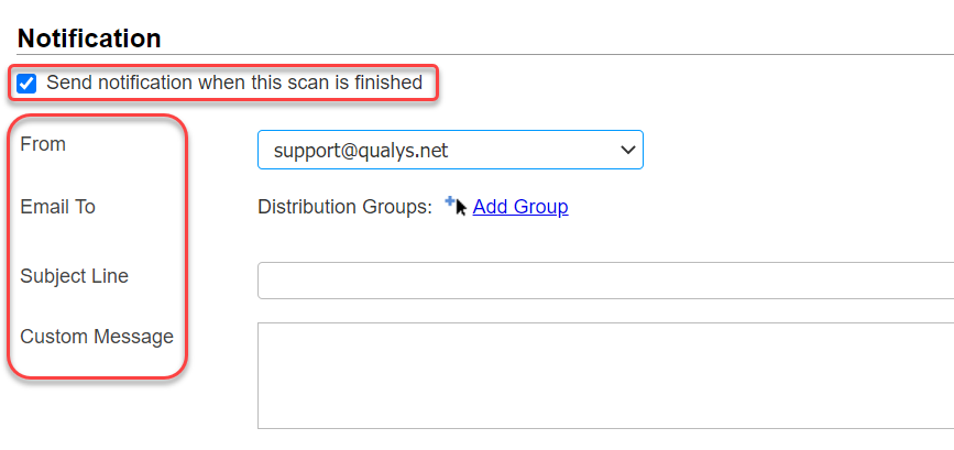 Enabling scan notification email.